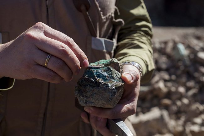 Muestreo de mineralización de cobre.