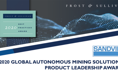 Sandvik recibe premio Global Autonomous Mining Solutions Product Leadership 2020