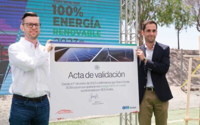 Sierra Gorda SCM comienza a operar con 100% de energías renovables