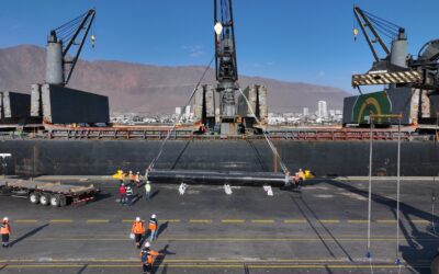 Proyecto C20+ de Collahuasi: Minera moviliza toneladas de tuberías a través del puerto de Iquique