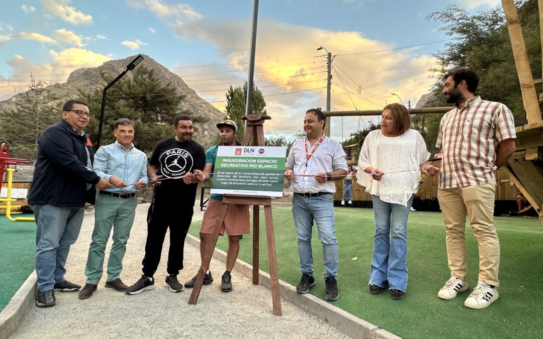 Codelco Andina y comunidad de Río Blanco inauguran espacio recreativo para promover el deporte y la convivencia