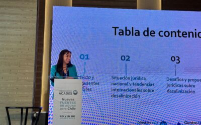 Académica de la UC entrega una mirada jurídica sobre desalinización en Chile y el mundo