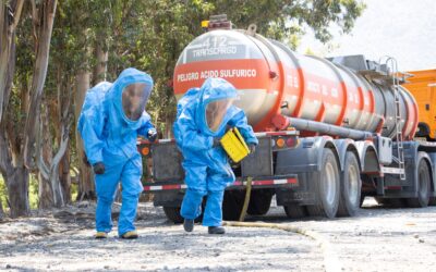 El Teniente realiza simulacro de emergencia por transporte de Ã¡cido sulfÃºrico